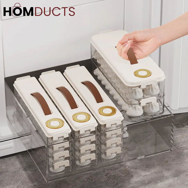 3Layer Space Saving Dumpling Storage Box