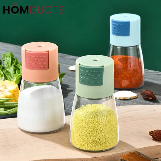 3Pcs Auto Press Push Seasoning Bottles