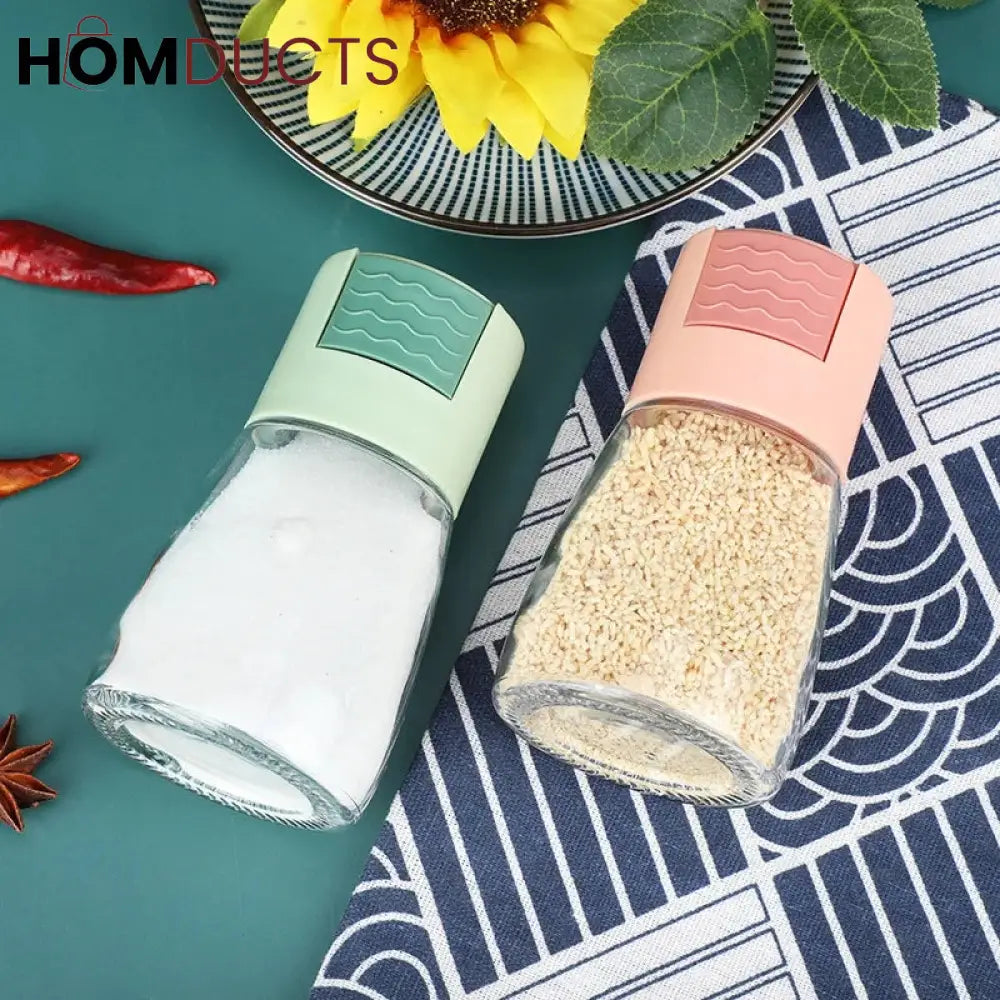 3Pcs Auto Press Push Seasoning Bottles