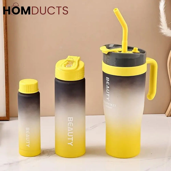 3Pcs Gradient Colour Bottle Set