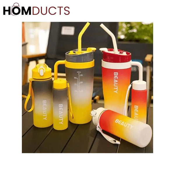 3Pcs Gradient Colour Bottle Set