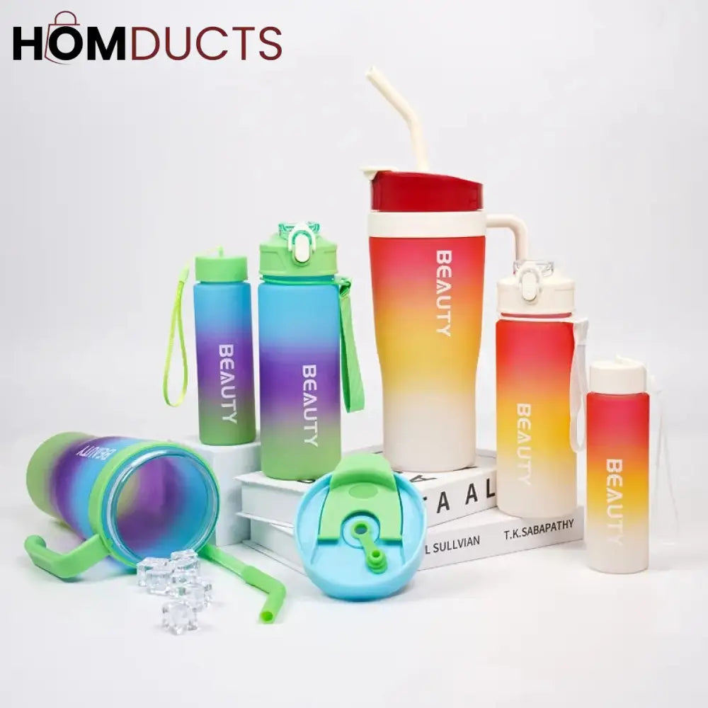 3Pcs Gradient Colour Bottle Set