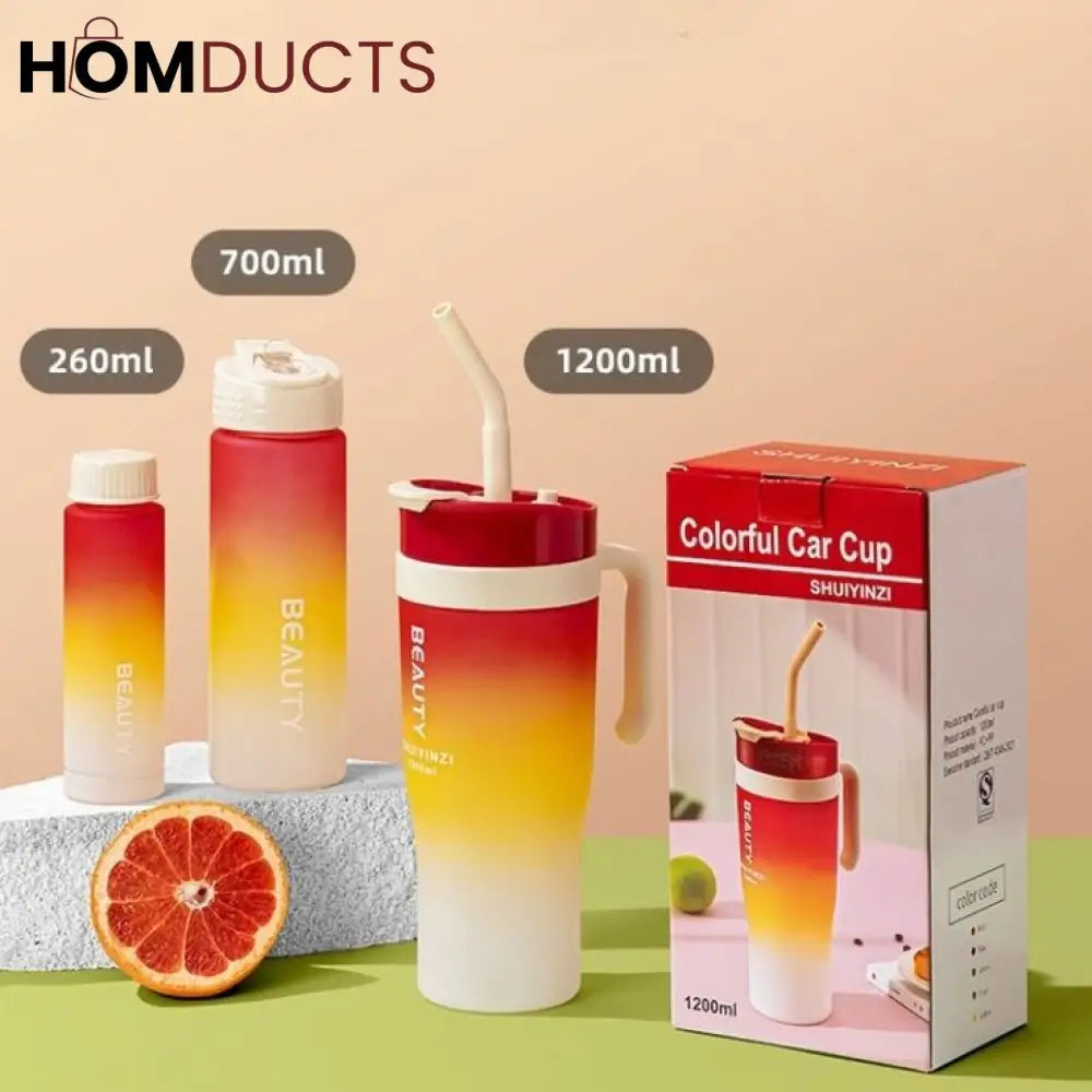 3Pcs Gradient Colour Bottle Set