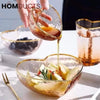 3Pcs Heart Shape Acrylic Bowl Set