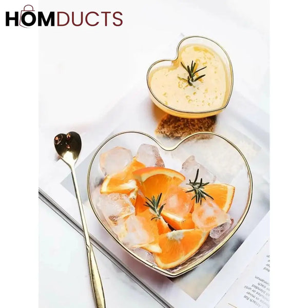 3Pcs Heart Shape Acrylic Bowl Set