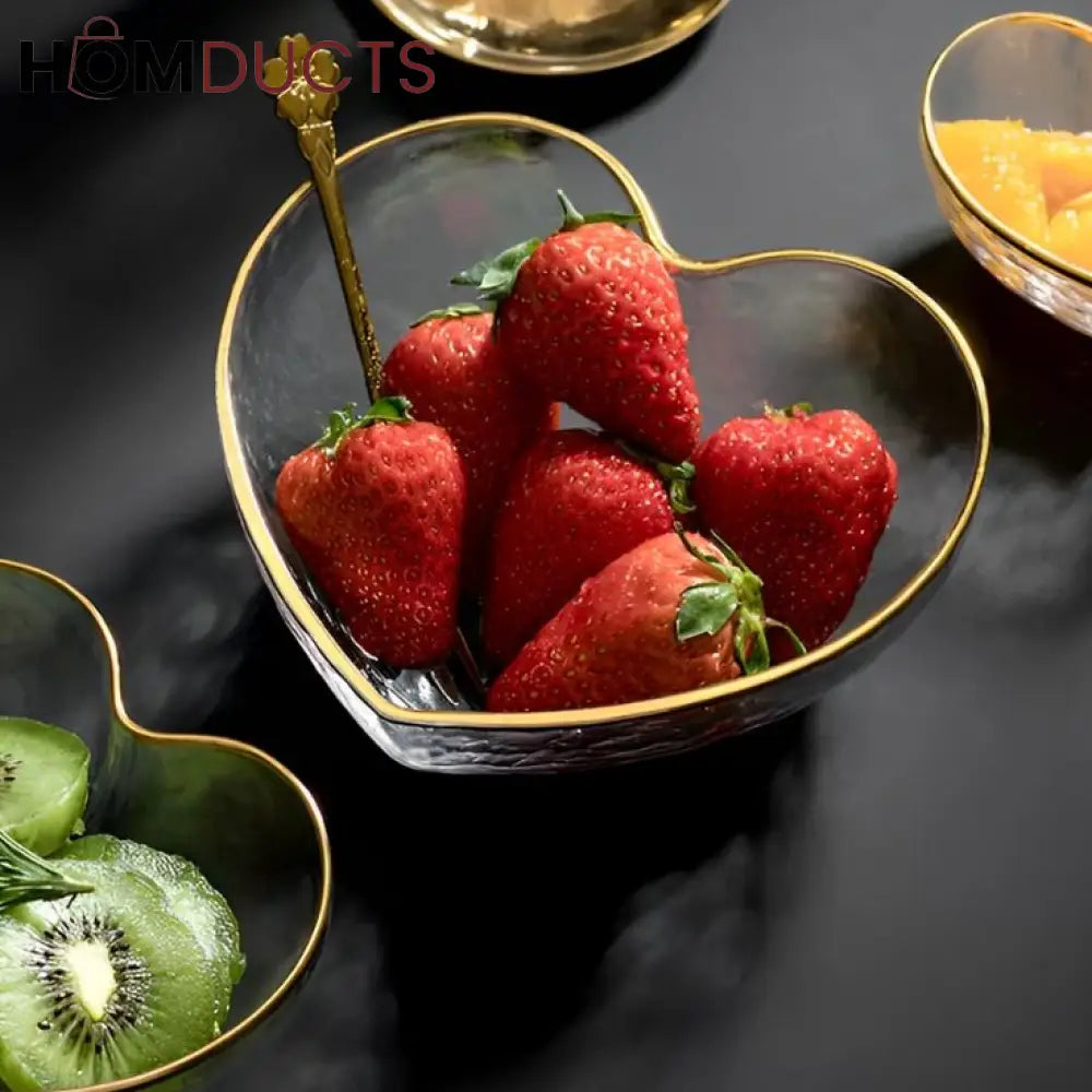 3Pcs Heart Shape Acrylic Bowl Set