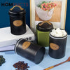 3Pcs Kitchen Counter Top Metal Jar Set