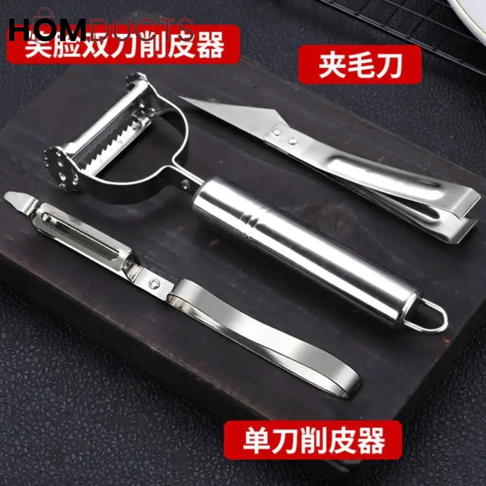 3Pcs Stainless Steel Peelar