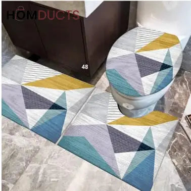 3Pcs Super Absorbent Bath Matt Set Style 5