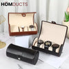 3Slot Leather Watch Box J & C Organizer