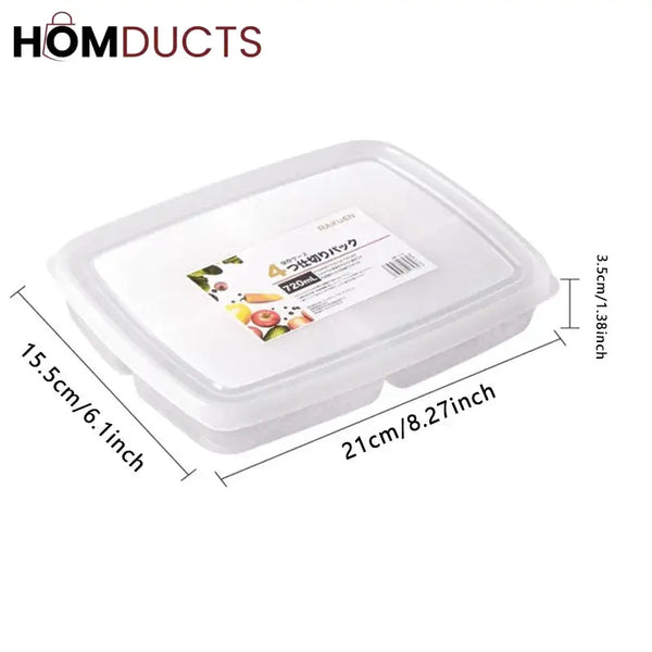 4 Grid Food Storage Box