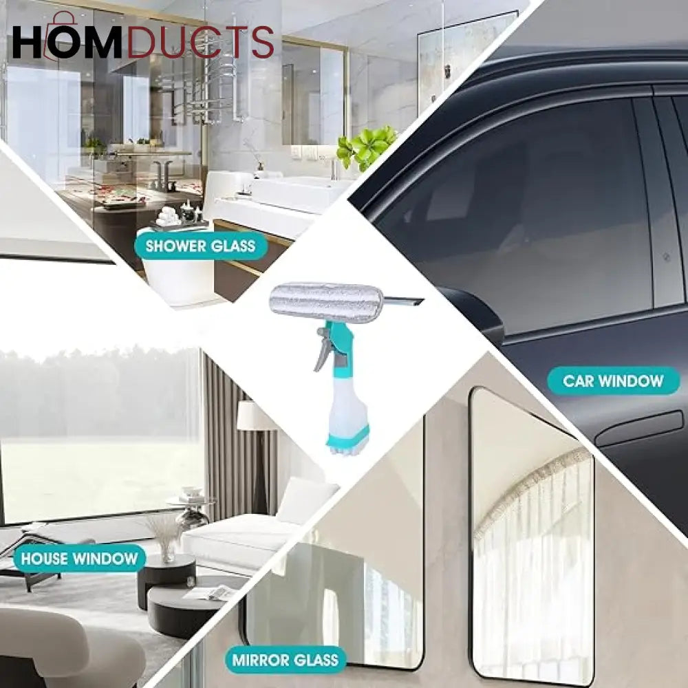4-in-1 Flexible Window Cleaner: Streak-Free Shine & Easy Cleaning