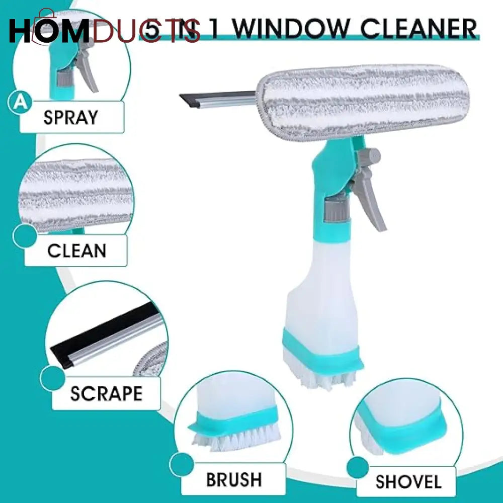 4-in-1 Flexible Window Cleaner: Streak-Free Shine & Easy Cleaning