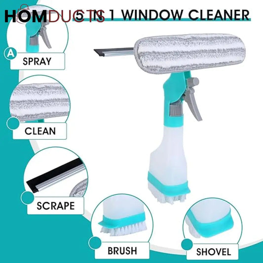 4-in-1 Flexible Window Cleaner: Streak-Free Shine & Easy Cleaning