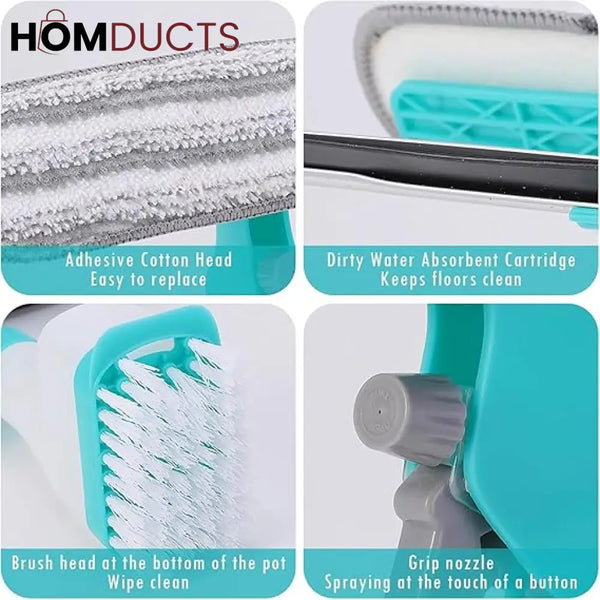 4-in-1 Flexible Window Cleaner: Streak-Free Shine & Easy Cleaning