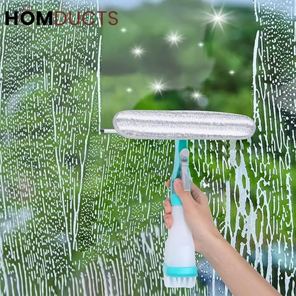 4-in-1 Flexible Window Cleaner: Streak-Free Shine & Easy Cleaning