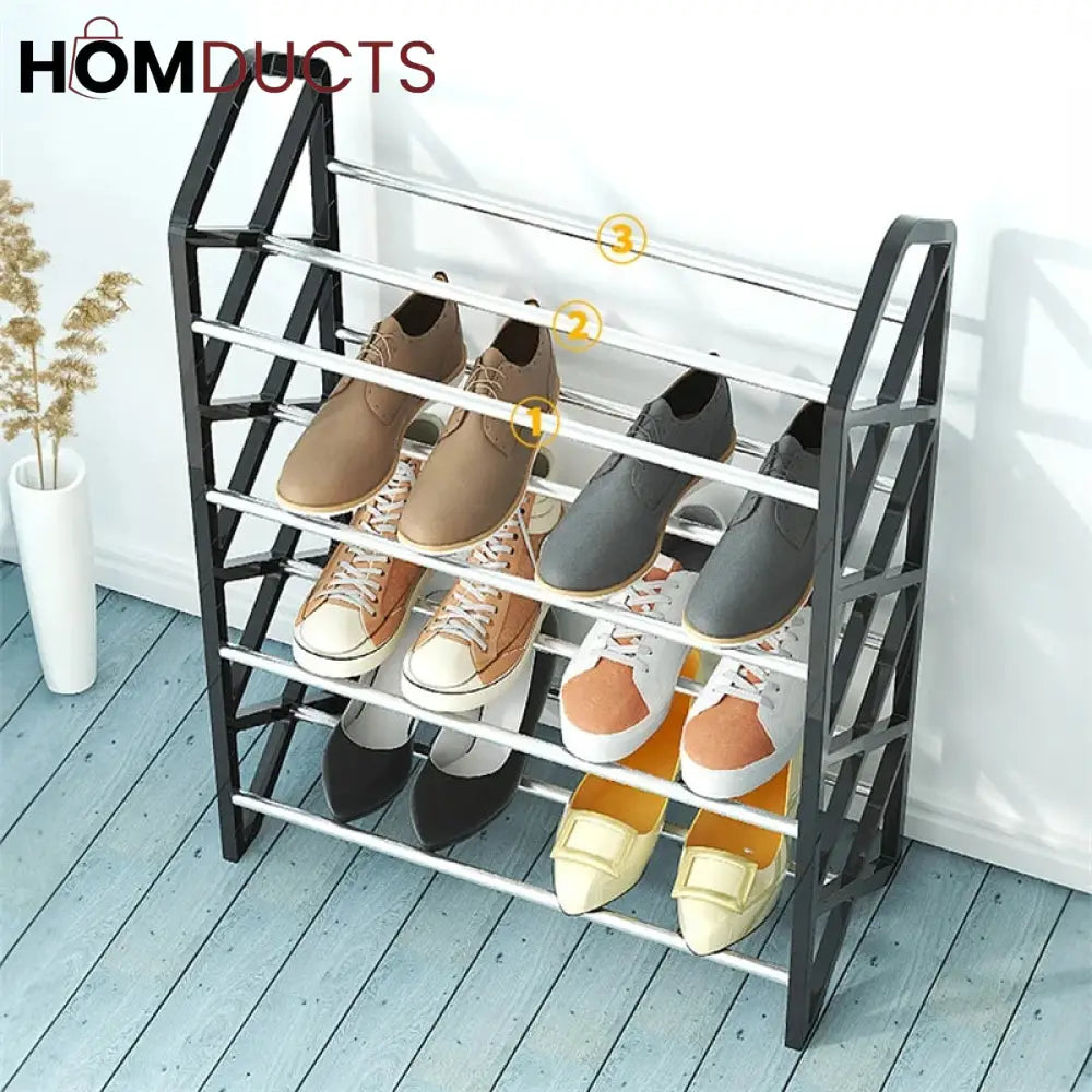 4 Layer Diamond Cut Shoe Rack