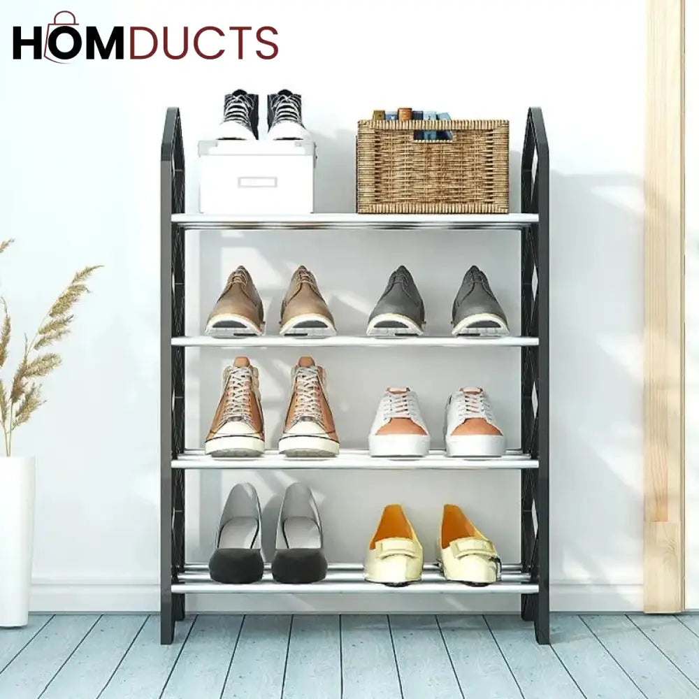 4 Layer Diamond Cut Shoe Rack