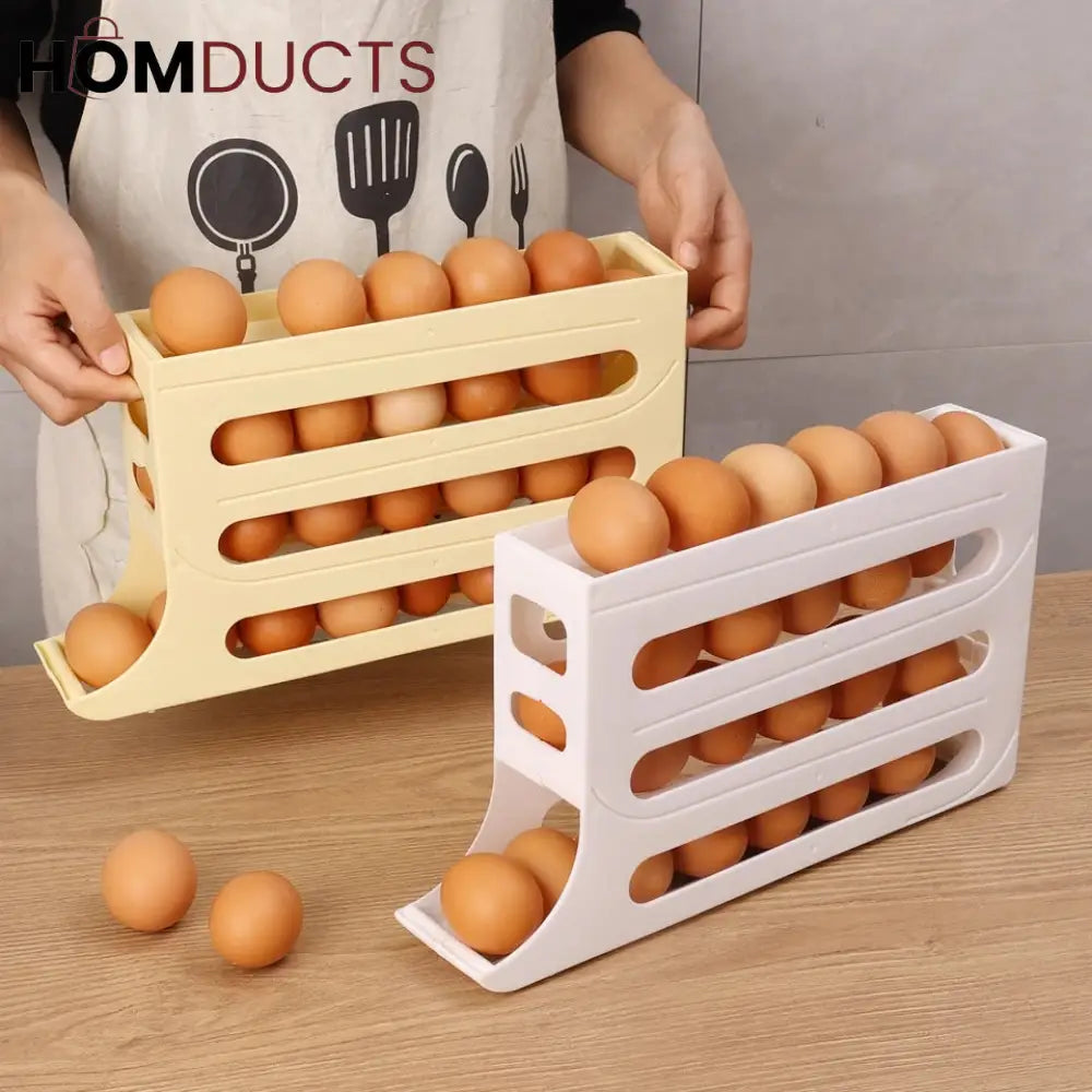 4 Layer Space Saving Automatic Egg Organizer