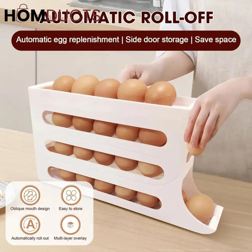 4 Layer Space Saving Automatic Egg Organizer