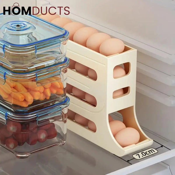 4 Layer Space Saving Automatic Egg Organizer