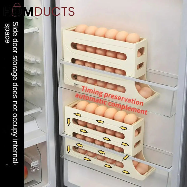 4 Layer Space Saving Automatic Egg Organizer