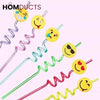 4 Pcs Reusable Smiley Straw