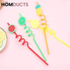 4 Pcs Spiral Drinking Straws