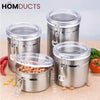 4 Pcs Stainless Steel Jar Set