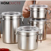 4 Pcs Stainless Steel Jar Set