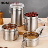 4 Pcs Stainless Steel Jar Set