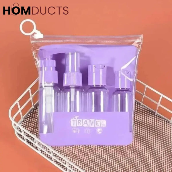 4 Pcs Travel Dispenser Bottle Set With Pouch