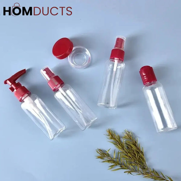 5Pcs Travel Dispenser Bottle Set With Pouch