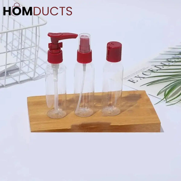 5Pcs Travel Dispenser Bottle Set With Pouch