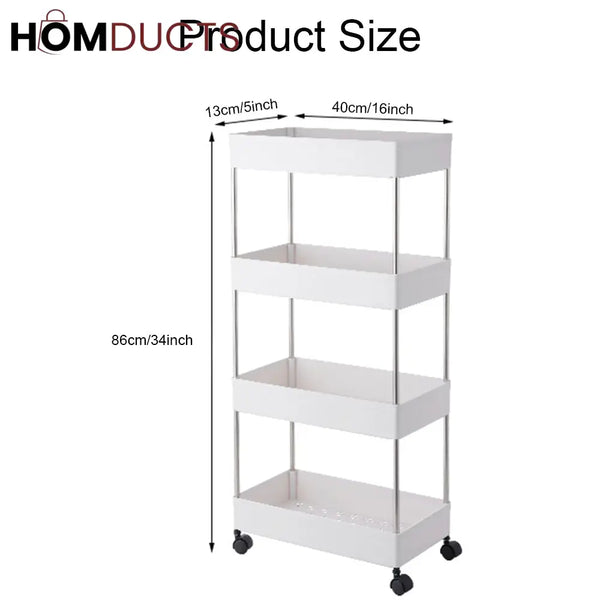 4 Tier Slim Trolly