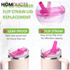 40oz Tumbler Flip Straw Lid And Handle Replacement – Leak-Proof Cover Compatible For Stanley Cup