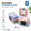 3-Piece Microfiber Kitchen Cleaning Cloth Set – Soft, Super Absorbent & Reusable