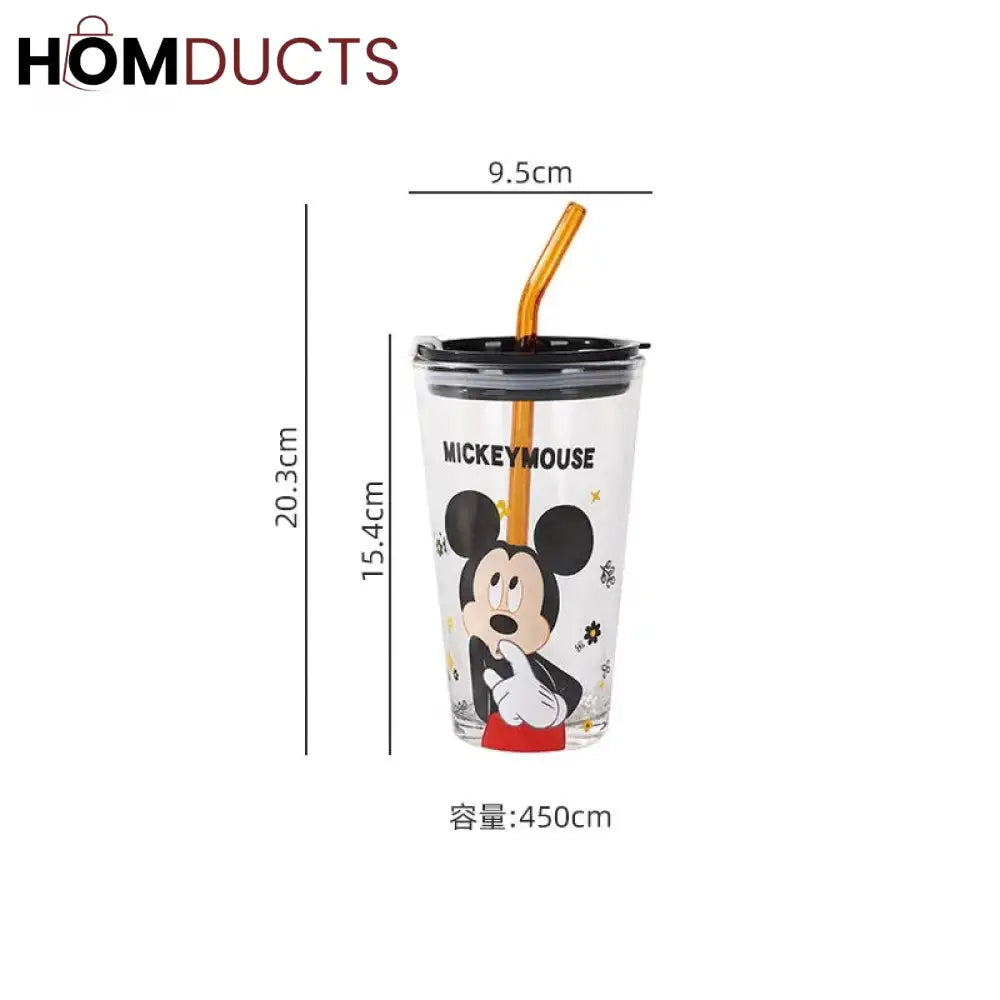 450ml Cup with Lid & Straw for Kids & Adults