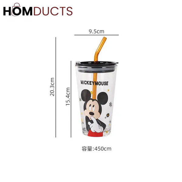 450ml Cup with Lid & Straw for Kids & Adults