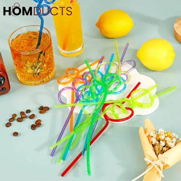 4Pcs Crazy Straw Set