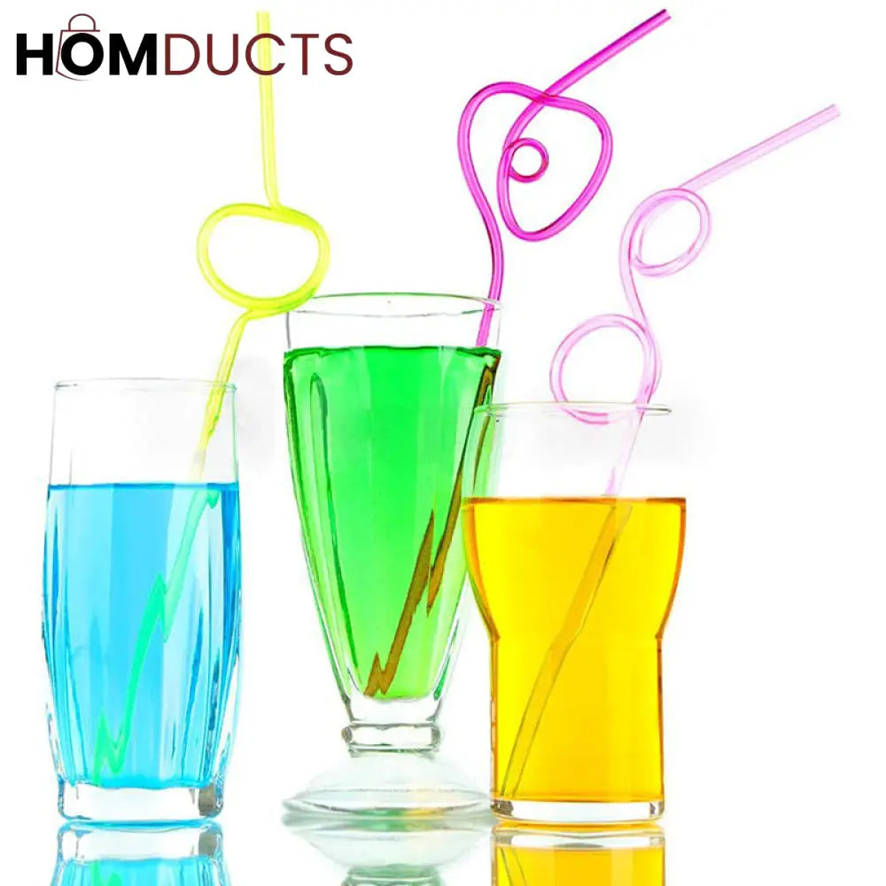 4Pcs Crazy Straw Set