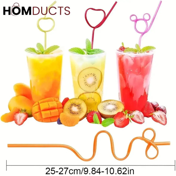 4Pcs Crazy Straw Set