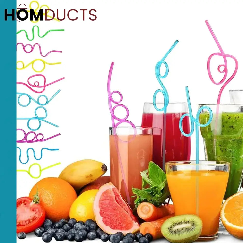 4Pcs Crazy Straw Set