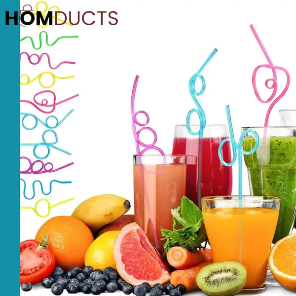 4Pcs Crazy Straw Set