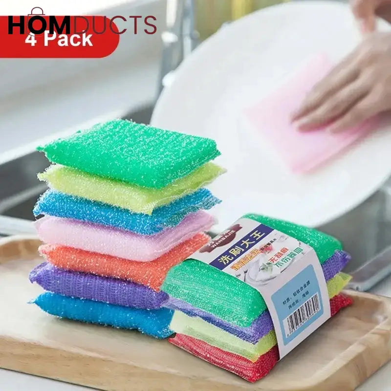 4Pcs Dish Washing Sponge Set