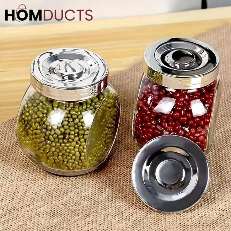 3Pcs Glass Jar Set