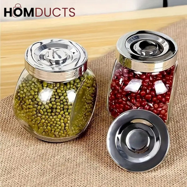 3Pcs Glass Jar Set