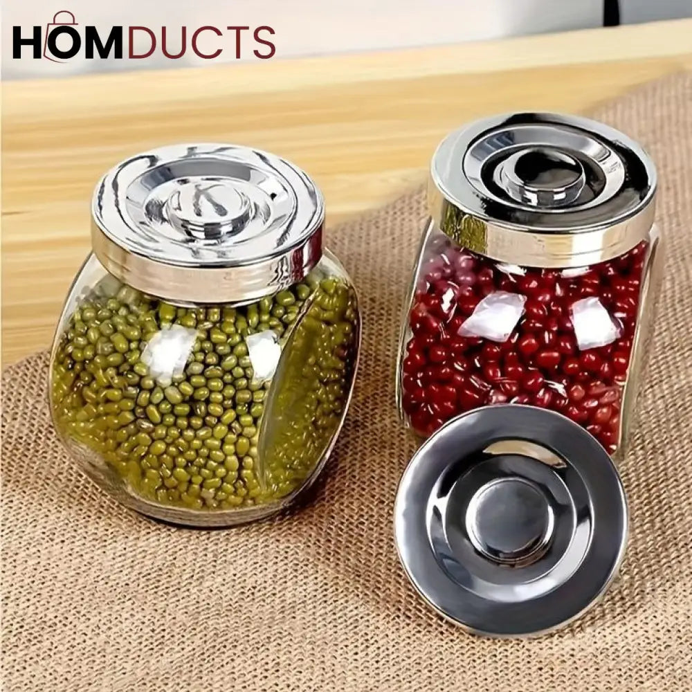 3Pcs Glass Jar Set