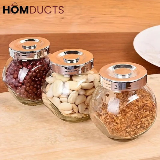 3Pcs Glass Jar Set