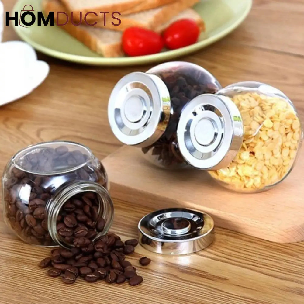 3Pcs Glass Jar Set